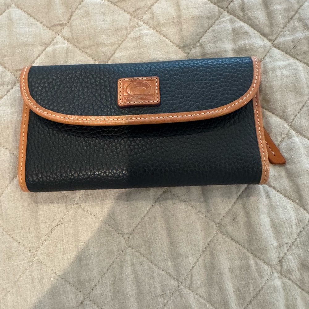 Dooney & Bourke Black and Tan Wallet
